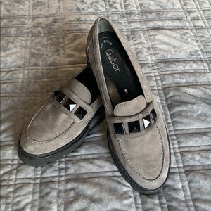 Gabor Gray Suede Loafers - women’s size 8.5